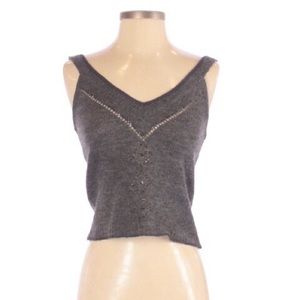 Soft gray sweater knit tank